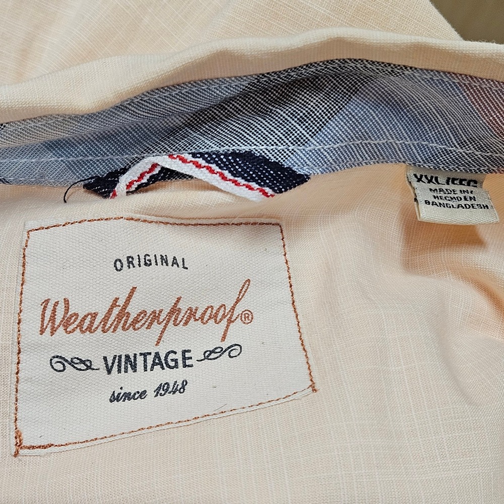 Original Weatherproof Vintage Peach Long Sleeve Button Down Shirt Size‎ XXL - Picture 5 of 8